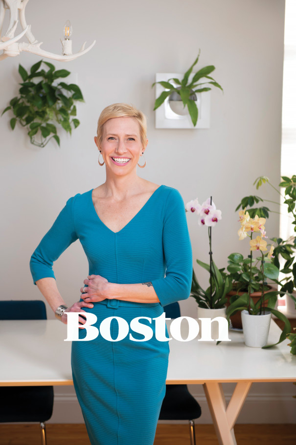 Photo of Lynne Giesecke featured in Boston Magazine's "Women in Design" edition